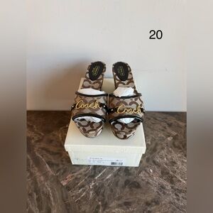 Coach Carissa Wedge Sandals. Brand New and Original Packaging.